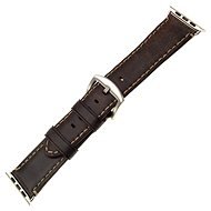 FIXED Berkeley for Apple Watch, 42mm and 44mm, with Silver Buckle, Charcoal Brown - Watch Strap