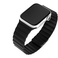 FIXED Silicone Magnetic Strap for Apple Watch 42/44/45/Ultra 49mm, Black - Watch Strap