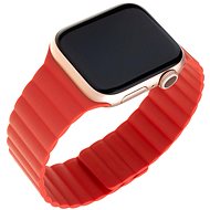 FIXED Silicone Magnetic Strap for Apple Watch 42/44/45/Ultra 49mm, Red - Watch Strap