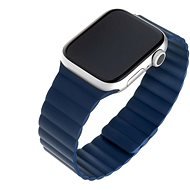 FIXED Silicone Magnetic Strap pre Apple Watch 38 mm/40 mm modrý - Remienok na hodinky