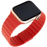 FIXED Silicone Magnetic Strap pre Apple Watch 38/40/41mm červený - Remienok na hodinky