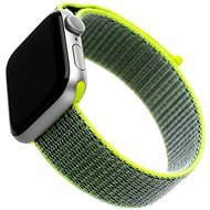 FIXED Nylon Strap Apple Watch 42/44/45/Ultra 49mm - sötét citromzöld - Szíj