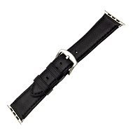 FEST Berkeley für Apple Watch 42 mm und 44 mm mit silberner Schnalle schwarz - Armband
