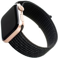 FIXED Nylon Strap Apple Watch 42/44/45/Ultra 49mm - fényvisszaverő fekete - Szíj
