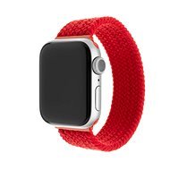 FIXED Elastic Nylon Strap Apple Watch 38/40mm okosórához, L-es méret, piros - Szíj