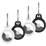 FIXED Silky for Apple AirTag 4pcs 2x black + 2x white - AirTag Loop