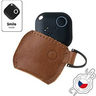 FIXED Smile Case in Genuine Cowhide Leather with FIXED Smile PRO Smart Tracker, Brown - Keychain