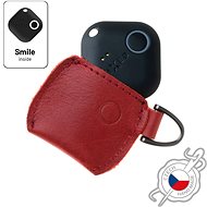 FIXED Smile Case made of Genuine Cowhide Leather with FIXED Smile PRO Smart Tracker, Red - Keychain
