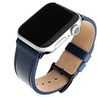 FIXED Leather Strap pre Apple Watch 42/44/45/Ultra 49mm modrý - Remienok na hodinky