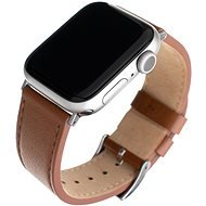 FIXED Leather Strap pre Apple Watch 42/44/45/Ultra 49mm hnedý - Remienok na hodinky