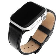 FIXED Leather Strap pre Apple Watch 42/44/45/Ultra 49mm čierny - Remienok na hodinky