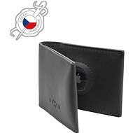 FIXED Wallet für AirTag aus echtem Rindsleder - schwarz - Portemonnaie
