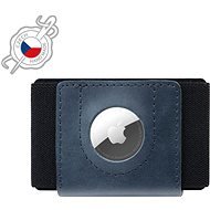 FIXED Tiny Wallet for AirTag aus echtem Rindsleder - blau - Portemonnaie