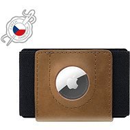 FIXED Tiny Wallet for AirTag z pravej hovädzej kože hnedá - Peňaženka