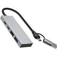 FIXED HUB Port 4-in-1 with USB-A Adapter Space Grey - USB Hub