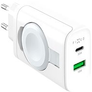 FIXED Power Socket with USB-A and USB-C and flip-up charger for Apple Watch 33W white - Wall Charger