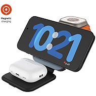 FIXED MagFlex ALU 3in1 foldable with MagSafe support 15W+2.5W+3.5W grey - Wireless Charger