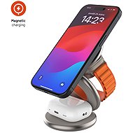 FIXED MagPowerstation Round with MagSafe 15W+5W+5W Titan Edition - Charging Stand