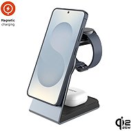 FIXED MagPowerstation Alu for Samsung s podporou MagSafe Qi2.2 25W+5W+2W space gray - Wireless Charger