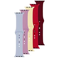 FIXED Silicone Strap pro Apple Watch 42/44/45/49mm červený/modrý/žlutý/fialový/vínový - Watch Strap