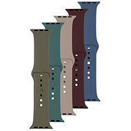 FIXED Silicone Strap pro Apple Watch 38/40/41mm modrý/zelený/béžový/vínový/khaki - Watch Strap