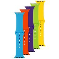 FIXED Silicone Strap Apple Watch 38/40/41mm - kék/sárga/zöld/lila/narancssárga - Szíj