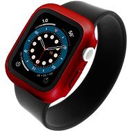 FIXED Pure+ with Tempered Glass for Apple Watch 44mm Red - Protective Watch Cover