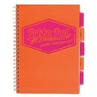 PUKKA PAD Project Book Neon A4 štvorčekový, oranžový - Poznámkový blok