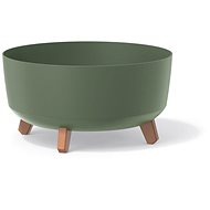 PROSPERPLAST Gracia leg low zemitě zelený 28,5cm  - Květináč