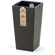 PROSPERPLAST Urbi square ECO wood kávový 24cm  - Květináč