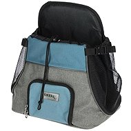 Kerbl Travel Dog Backpack Vacation, front, 31 × 24 × 38 cm grey/blue - Dog Carriers