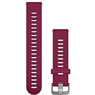 Garmin Quick Release 20 Silikonband Weinrot (silberne Schnalle) - Armband