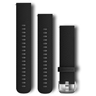 Garmin Quick Release 20 silikónový čierny (strieborná pracka) - Remienok na hodinky