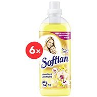 SOFTLAN with vanilla and orchid scent 6×1 l (204 washes) - Fabric Softener