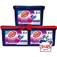 SAVO Colored linen 3in1 3 × 45 pcs - Washing Capsules