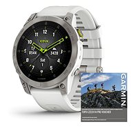 Garmin Epix Sapphire Titan/White Band - Smart Watch