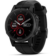 Garmin Fenix 5S Plus Sapphire Black, Black Band - Smart Watch