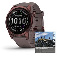 Garmin Fenix 7S Sapphire Solar Dark Bronze Titanium/Shale Grey Band - Smart Watch