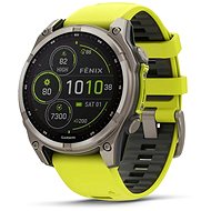 Garmin Fenix 8 47mm Sapphire Solar Titanium Yellow/Graphite Band - Smart Watch