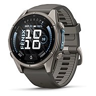 Garmin Fenix 9 43mm AMOLED Bare Titanium Pebble Gray - Smart Watch