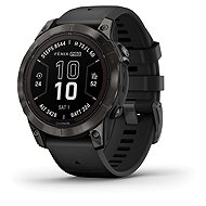 Garmin Fenix 7 Pro Sapphire Solar, Carbon Gray DLC Titanium/Black Band - Smart Watch