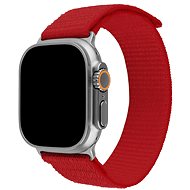 FIXED Nylon Sporty Strap for Apple Watch Ultra 49mm red - Watch Strap