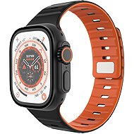 FIXED Silicone Magnetic Strap for Apple Watch 44/45/46/49mm black - Watch Strap