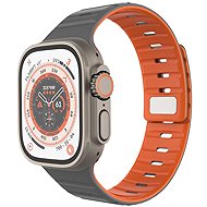 FIXED Silicone Magnetic Strap for Apple Watch 44/45/46/49mm light grey - Watch Strap