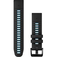 Garmin Silicone QuickFit 22 - Black/Cirrus Blue - Watch Strap