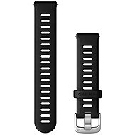 Garmin Quick Release (18 mm) Silicone, Black - Silver - Watch Strap