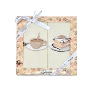 Praktik Gift set of Kiara tea towels 50 × 70 cm, coffee cup and dessert, 2 pcs - Kitchen Towel