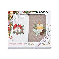 Praktik Gift set of tea towels 50 × 70 cm Christmas bells and candle, 2 pcs - Kitchen Towel