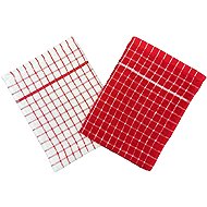 Jerry Fabrics Olga terry towels red and white, 2 pcs - Kitchen Towel
