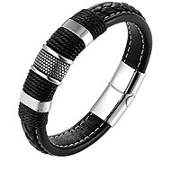 Predator Q1 Fernstone men's bracelet black 22 cm - Bracelet